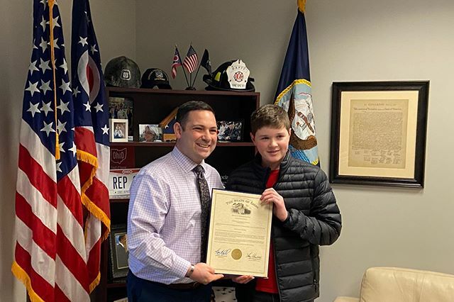 HarazGhanbari's tweet image. Great to spend time with Bowling Green City Schools, Ohio eighth-grader￼ Gabe Pollock-O'Dorisio who earned the Government and Public Safety Award at the 2019 Ohio State Invention Convention for inventing a fire retardant paint known as Pollocks Paint… ift.tt/35Q98xa