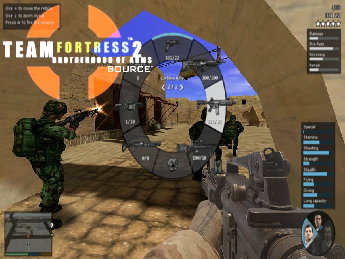 srcengine's tweet image. ●Title: Team Fortress: 2: Brotherhood: Of Arms: Source
●Release Date: Nov 5, 2007
●Developer: @Volvo
●Publisher: Activation
●Notes: We've got incoming!