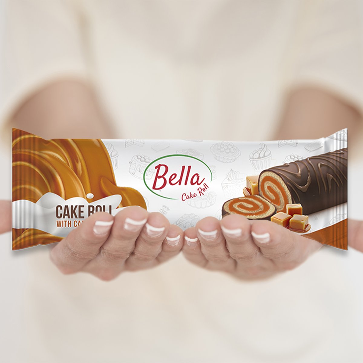 MyBellaBakery's tweet photo. We’ve taken the flavors from your favorite caramel candies and wrapped them in fluffy vanilla cake to satisfy your sweet tooth.  
Visit 🎯🍬https://t.co/v4xHDn4rKb … for more info! 
#MyBellaBakerycakeroll #CakeRoll https://t.co/pZrACxUkuY