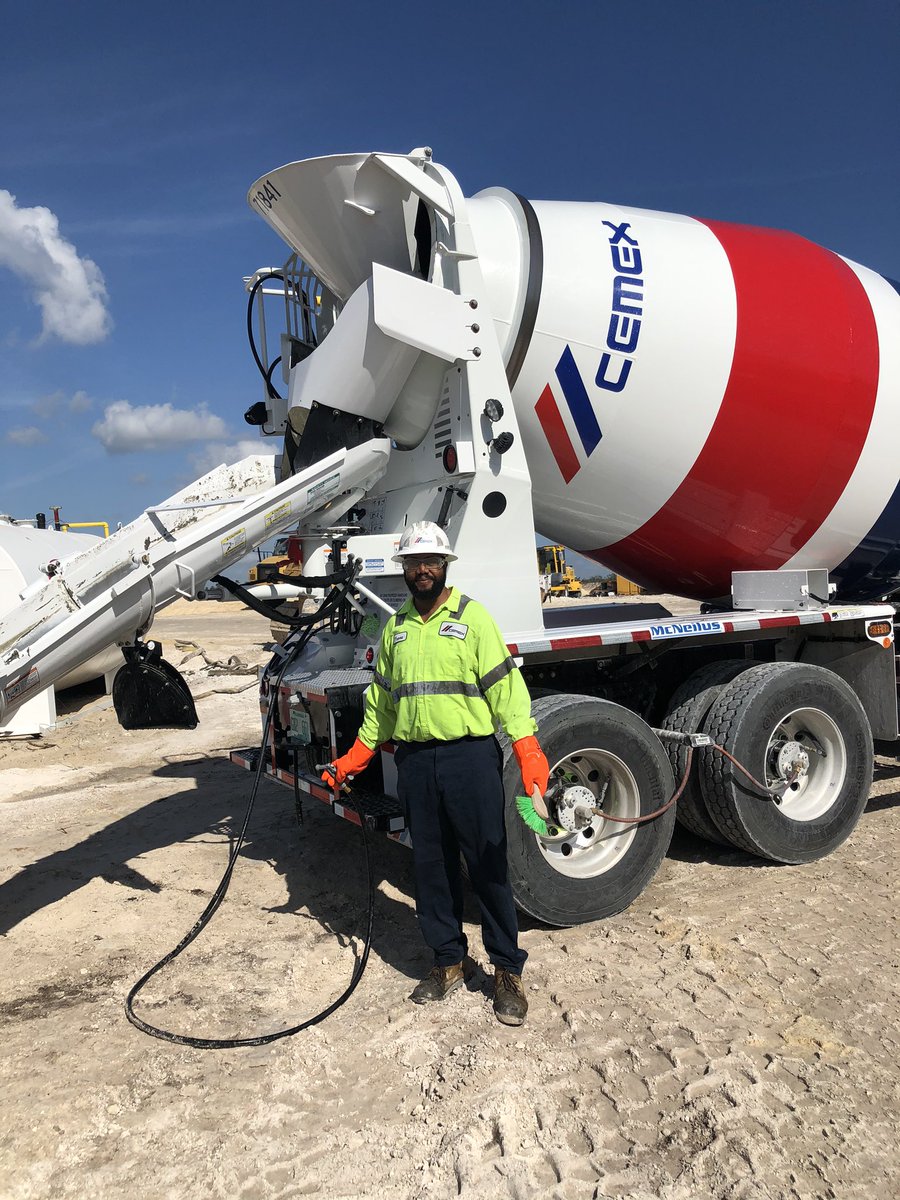 Gemini2376's tweet photo. And so it begins...Orange City Mixer Driver Trove Khama delivered the first load of concrete to the new Amazon Warehouse jobsite in Deltona, FL.  We are looking forward to Building a Better Future in West Volusia.@CEMEX_USA @CEMEX_Orlando @KennedyORL https://t.co/PT16p82yRk