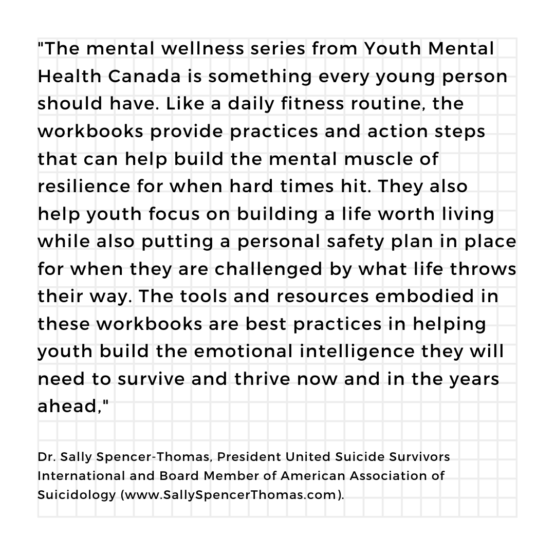 Check out Youth Mental Health Canada’s print and digital mental wellness resources: preview activities, pre-order print resources and purchase PDF copies. Support young people with mental health challenges and provide the skills, information, and awareness for all young people.