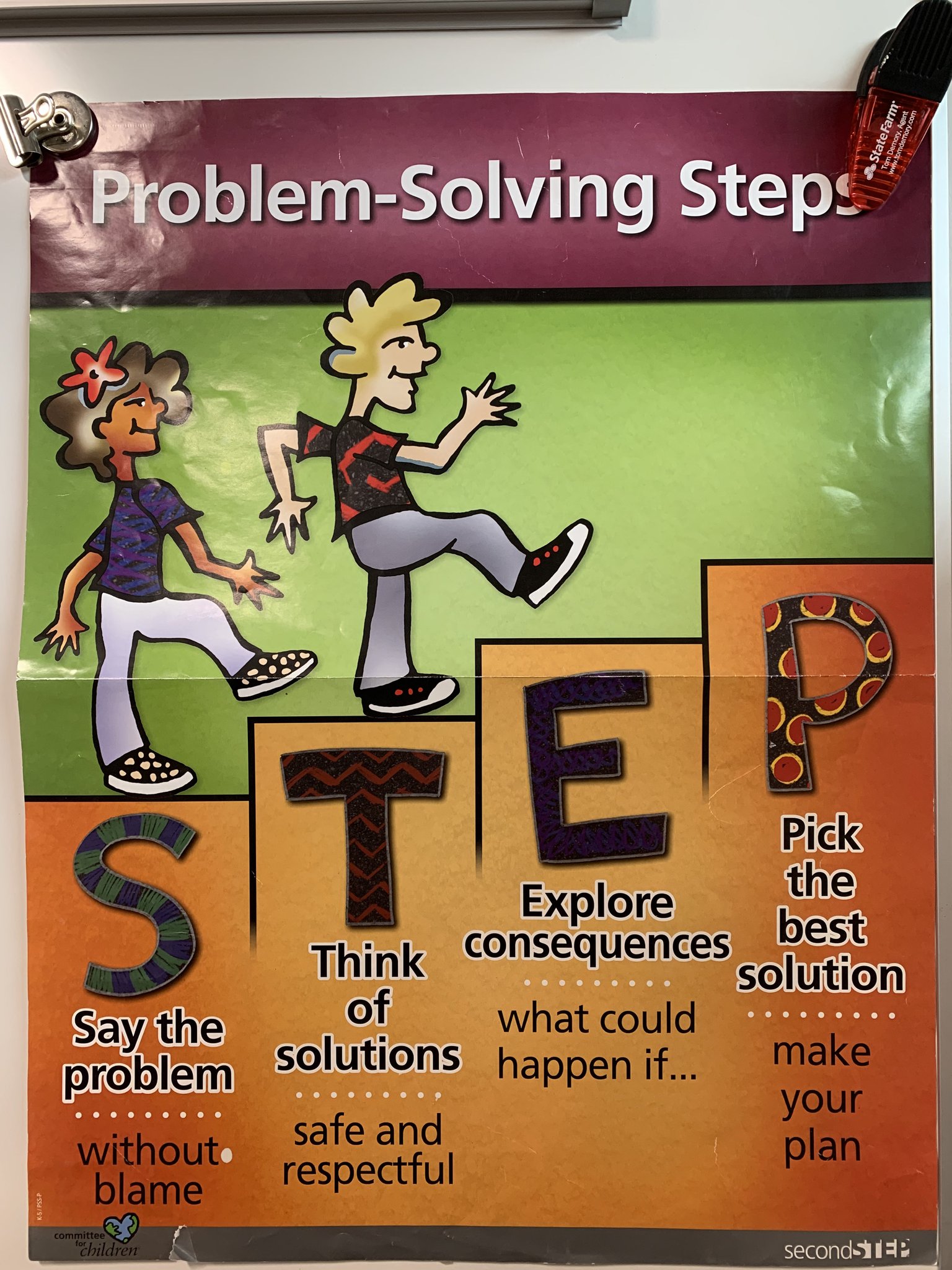 Problem Solving Steps Poster