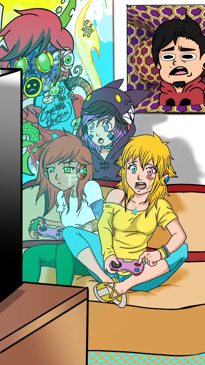 GreimanDraw's tweet photo. Un día jugando videojuegos, #SyncroG #greimandraw #Colombia #AnimeAwards #anime #mangaart #mangastream #Manga #AnimeMemes https://t.co/BnMS7vXFvF