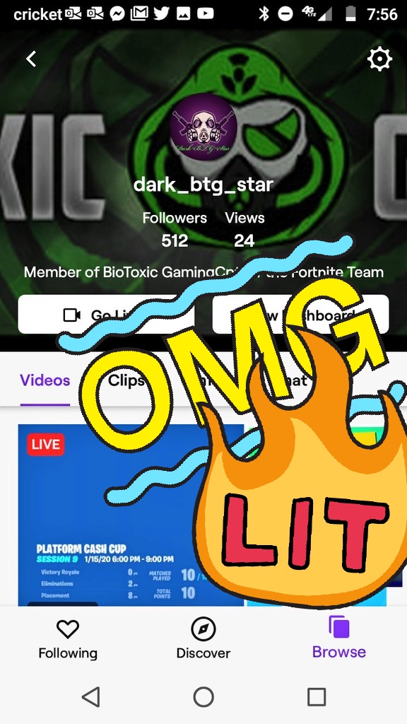 Dark_BTG_Star's tweet photo. Yo i wanna send a shoutout to each and every one of you omg yo like I'm shaken @BIOTOXICGAMING1 @Pumpkinman_5 @fivefold_hertz @josten_blake https://t.co/BzY5MBLSV6