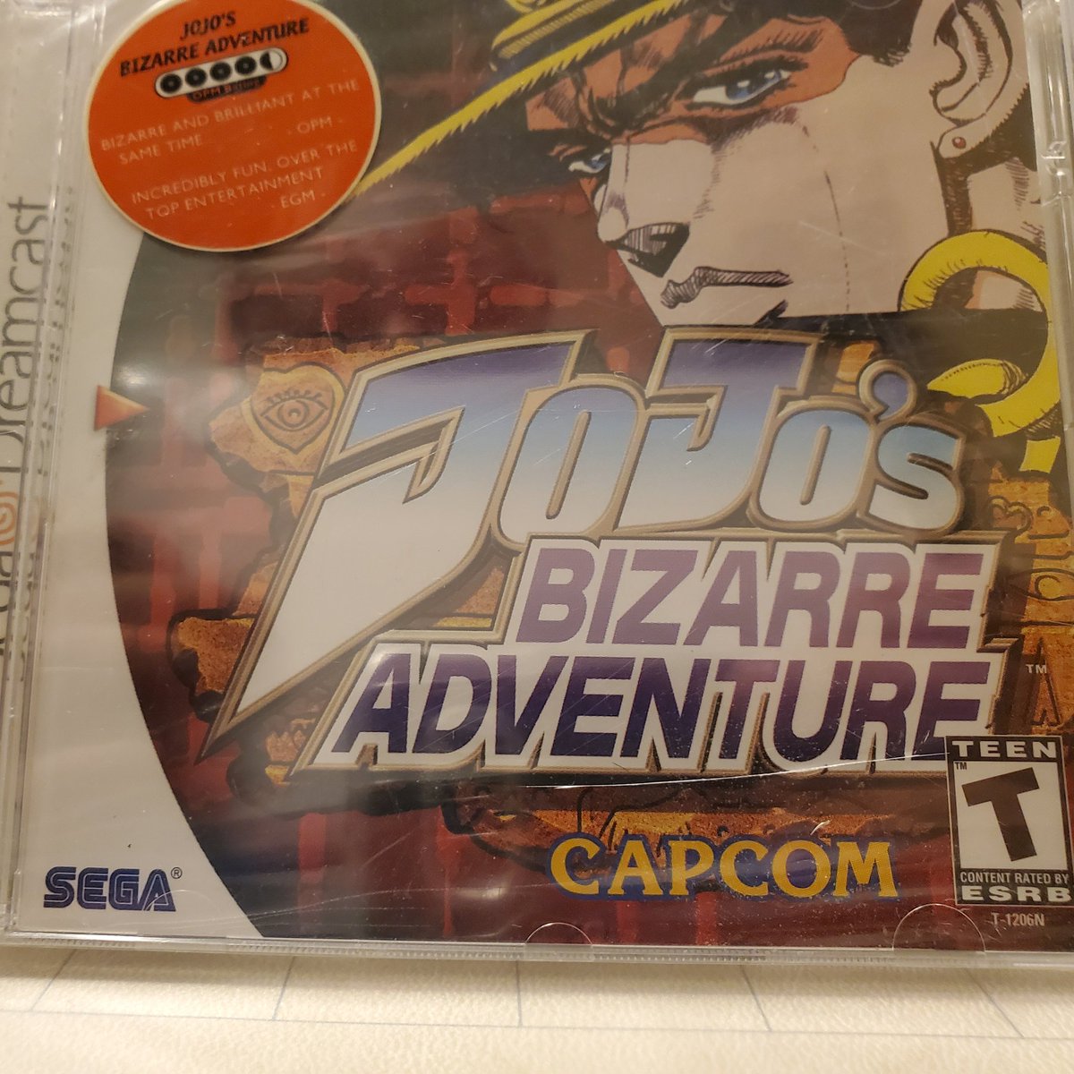 RebirthofS's tweet photo. JoJo's Bizarre Adventure for Dreamcast. Released in 1999. It had the original and a revised version of the arcade. I'm a JoJo fan but ashamed to say I never opened it. Still sealed but will probably open in it at some point. #videogames #jojosbizarreadventure #Sega #dreamcast https://t.co/J8vRyS0HQ2