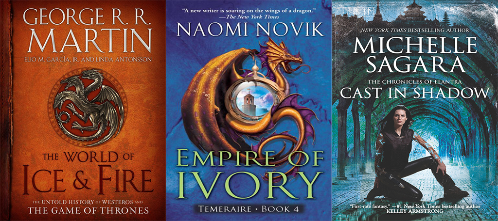 a collage of three book covers