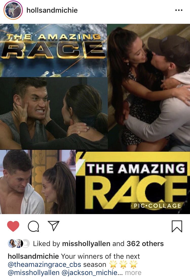 HollyAllenBBFan's tweet photo. Sooo...I think Jackson Michie &amp; @MissHollyAllen from @CBSBigBrother would make great TV on @AmazingRaceCBS on @CBS.  Love ‘em or hate ‘em, they’re a great team &amp; intense competitors! I think they’d crush it, too!! Thoughts? #amazingrace #bb21 #bbholly #bbjackson #cbs https://t.co/bHnwuXAC1R