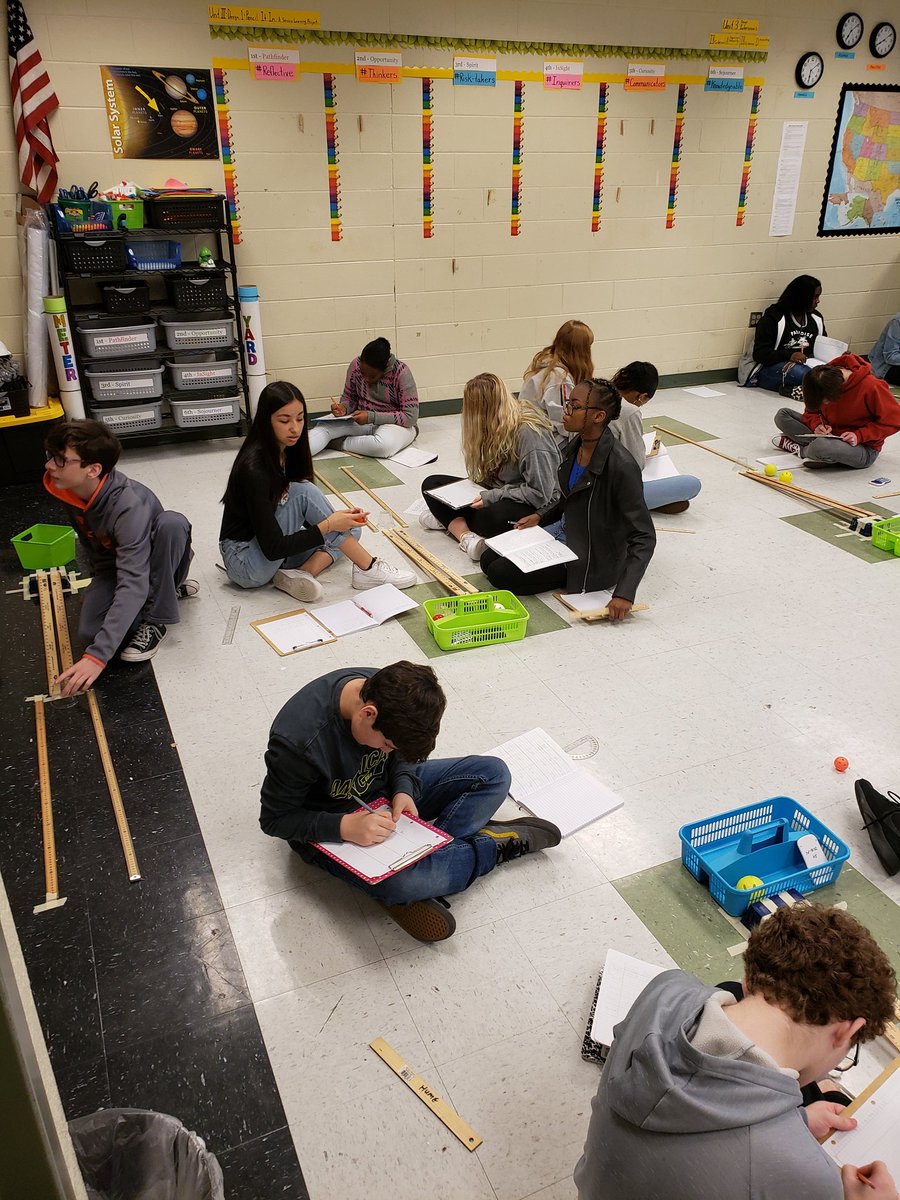 ibscience17's tweet photo. @jcibmiddle 8th grade scientists investigate potential & kinetic energy by rolling weighted spheres down a ramp & transferring the energy to move the cup!#data #fun #IB_inquirers #IB_knowledgeable #teamwork #collaboration! @JCIBSchool @4Awbe @lightseer @JEFCOED https://t.co/8flSZya03P