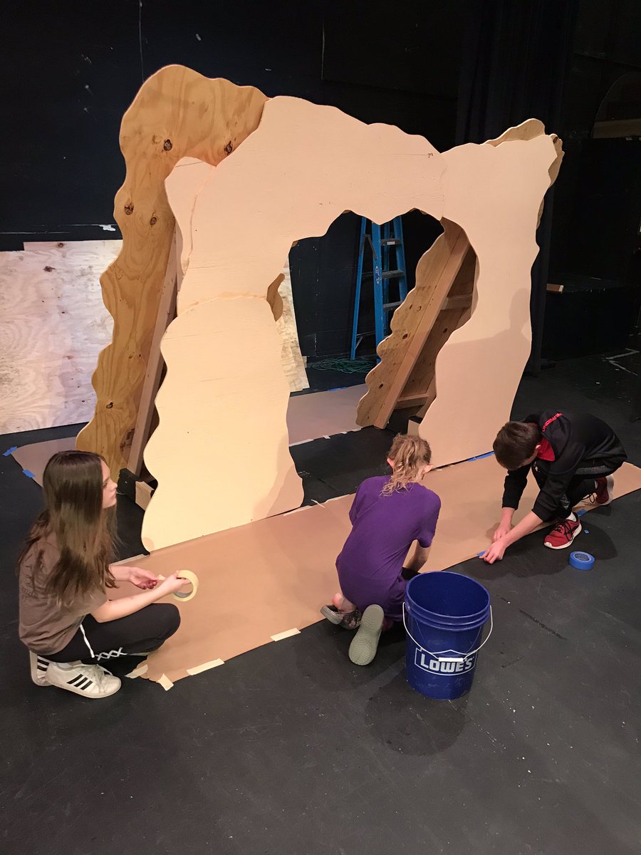 Our set design team is hard at work! 7 weeks until show time!