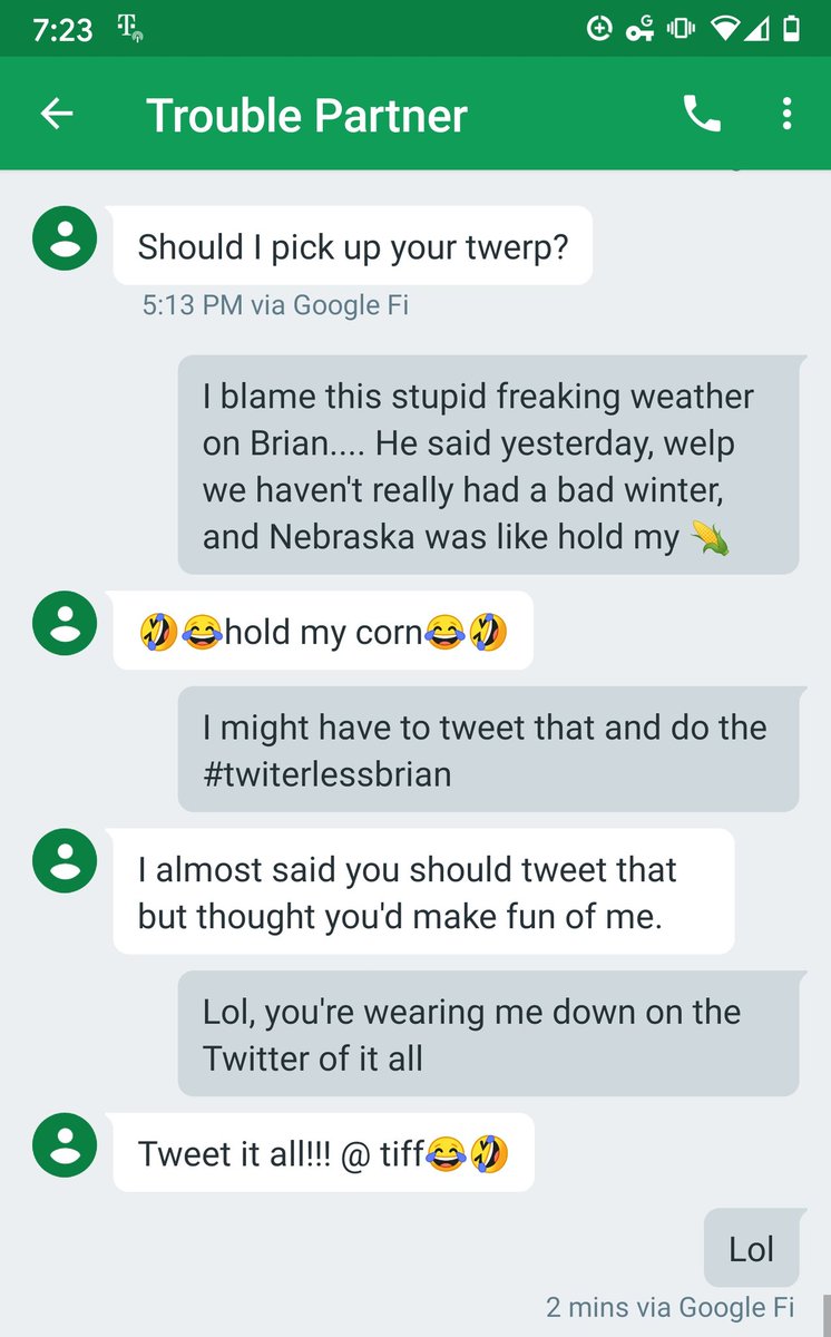 copsbaby's tweet photo. Yeah totally blaming Brian!! #twitterlessBrian #holdmycorn @littlejay96 @TiffMisk @ericcalvinn @lissalouwho1516 https://t.co/7n3WREIXqJ
