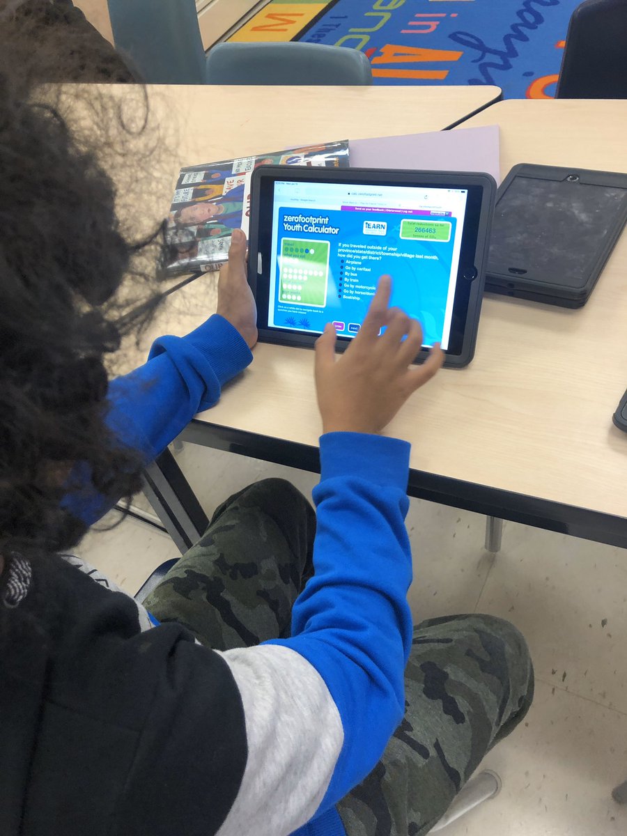 3ASuperstars's tweet photo. #globalgoal13 climate action. We are reviewing our personal carbon footprint #zerofootprintyouthcalculator #TeachSDGs @Briarwood_Buzz https://t.co/9FyYjYxRRR