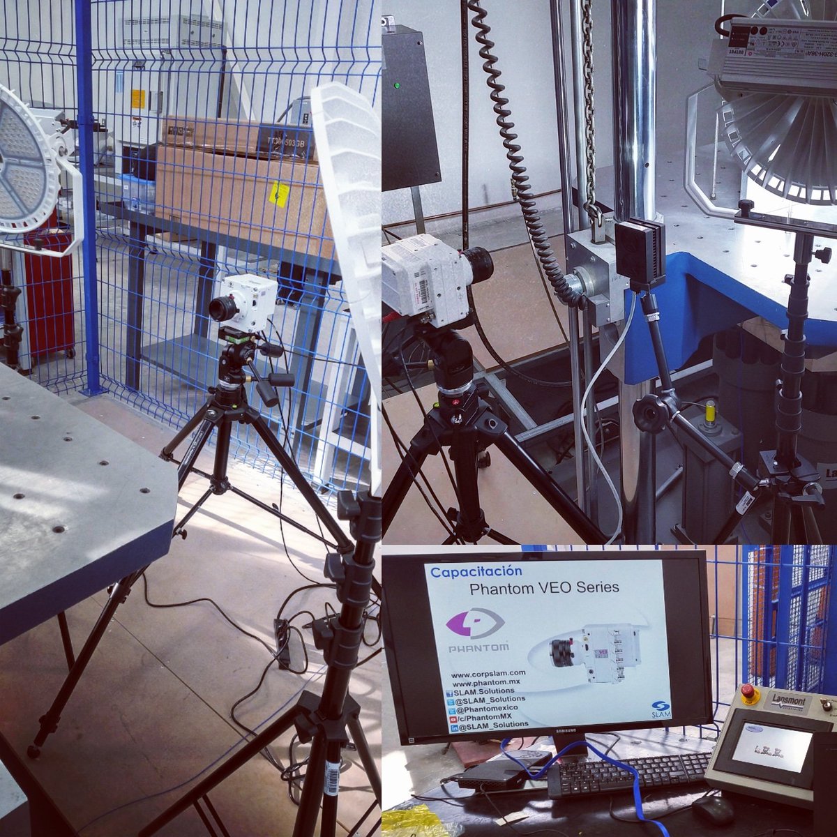 Phantomexico's tweet photo. @phantomhispeed #phantomhispeed VEOE310 #onsitetraining #phantomhighspeedcamera #cameramayhem #camerasetup #behindthescenes #industrial #producttesting #stresstesting #gsvitec #highpowerledheadlight @Phantomexico @SLAM_Solutions https://t.co/xhBg2aTSUE