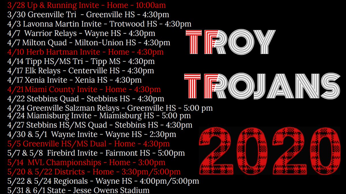 1 Week from today is our track &amp; field preseason meeting! See you after school on Wed, January 22nd in the THS auditorium for all those interested in being apart of TFTF! Team members that retweet will be rewarded! Looking forward to seeing familiar and new faces!