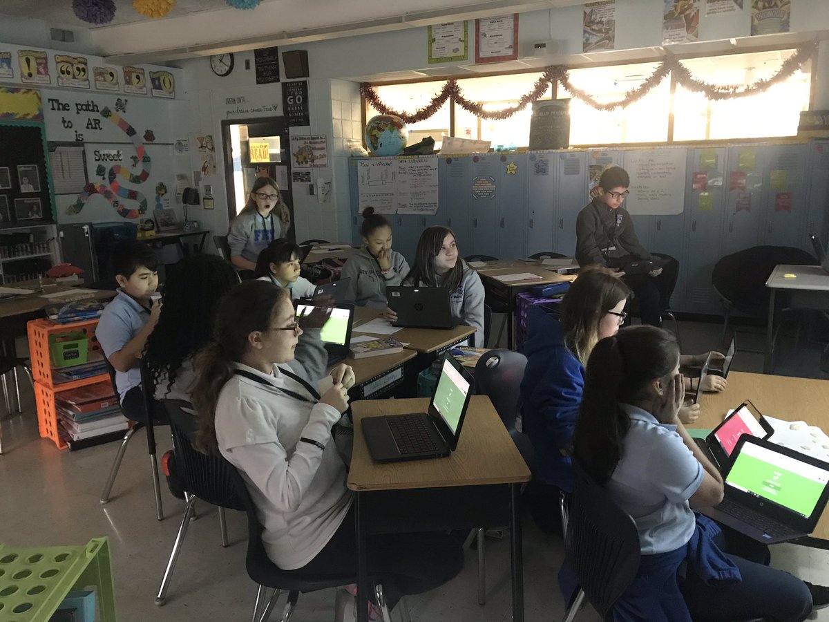 misskotowski's tweet photo. Reviewing the Greek and Latin roots we’ve been learning all year with kahoot. We can derive the meanings of new words using roots! @harryefryschool #frypossibilities https://t.co/4sjKdnpVfS