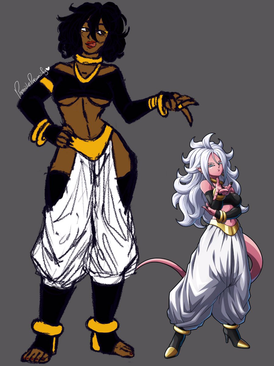 PopPersonify's tweet image. Majin 21 and Android 21 outfits!