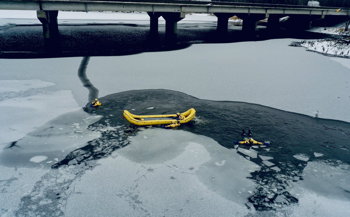 WlooFireChief's tweet image. Today WFR crews trained on Brinker Lake.