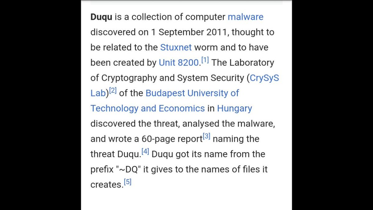 Duqu and Stuxnet related to the Iran Nuclear Program  https://en.m.wikipedia.org/wiki/Duqu 