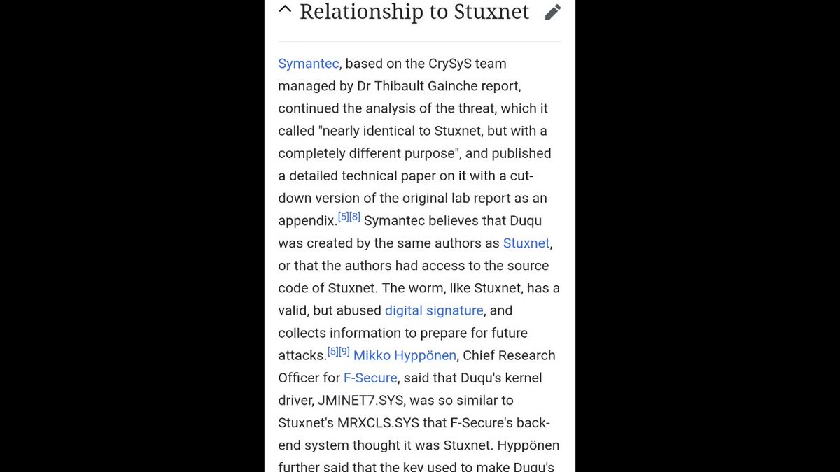 Duqu and Stuxnet related to the Iran Nuclear Program  https://en.m.wikipedia.org/wiki/Duqu 