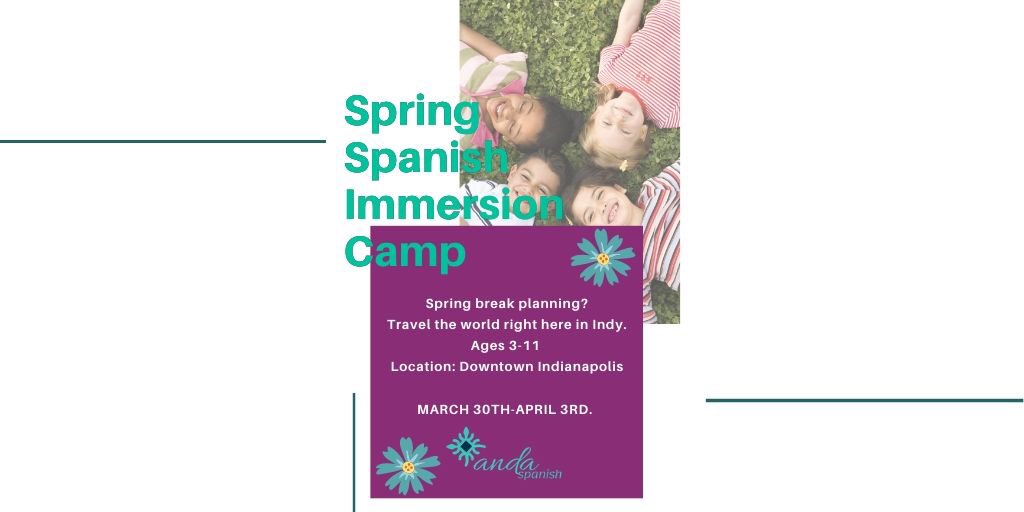 Sprin break planning? Travel the world right here in Indy. Sign up your kids today!👉 tinyurl.com/Springcamp2020
 #andaspanish #spanishforeveryone #indyspanish #spanishforkids #indywithkids #instaspanish #instateacher #crossculturaleducation #springcamps