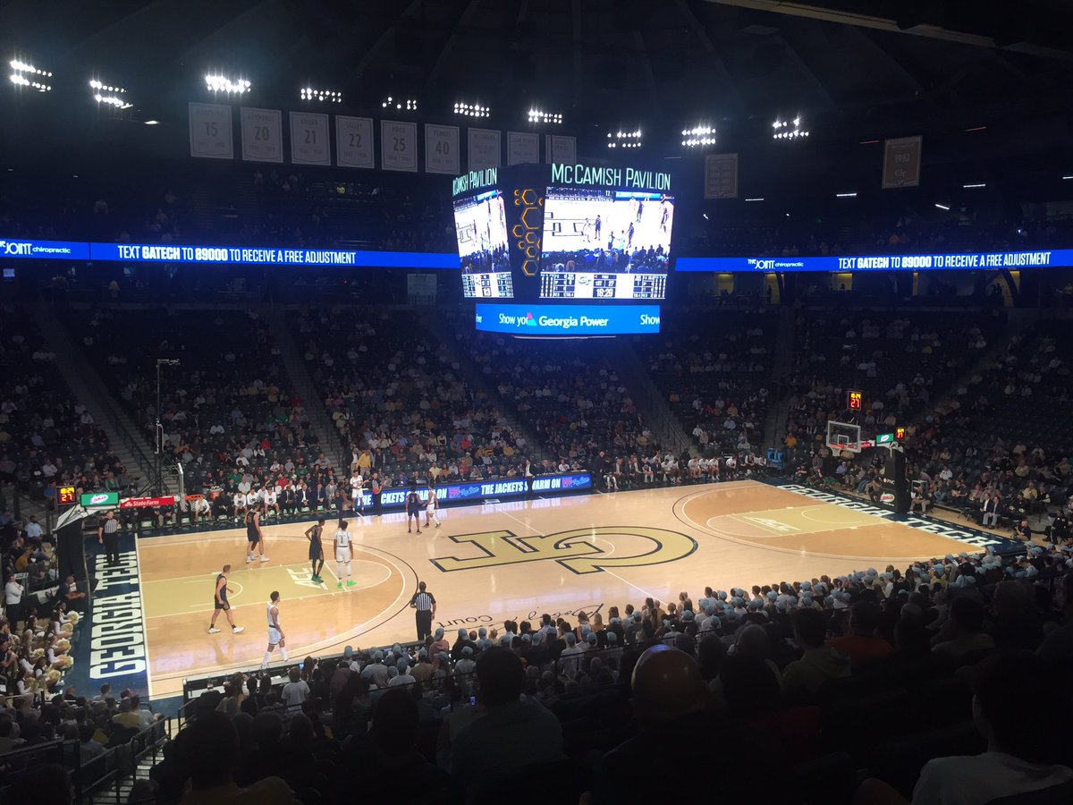 GoPetrelsMGolf's tweet photo. @OUMensGolf squad in attendance at @GTMBB vs @NDmbb hoops tonight at McCamish Pavilion. We got enough guys here to put a team on the floor tonight! Missing our power forward @Ise14Mc but we have our shooters @fromdome24 @justin_rick05 @BrittPero @Connor12Murphy &amp; Logan Fuglestad https://t.co/HpAxuEhXQi