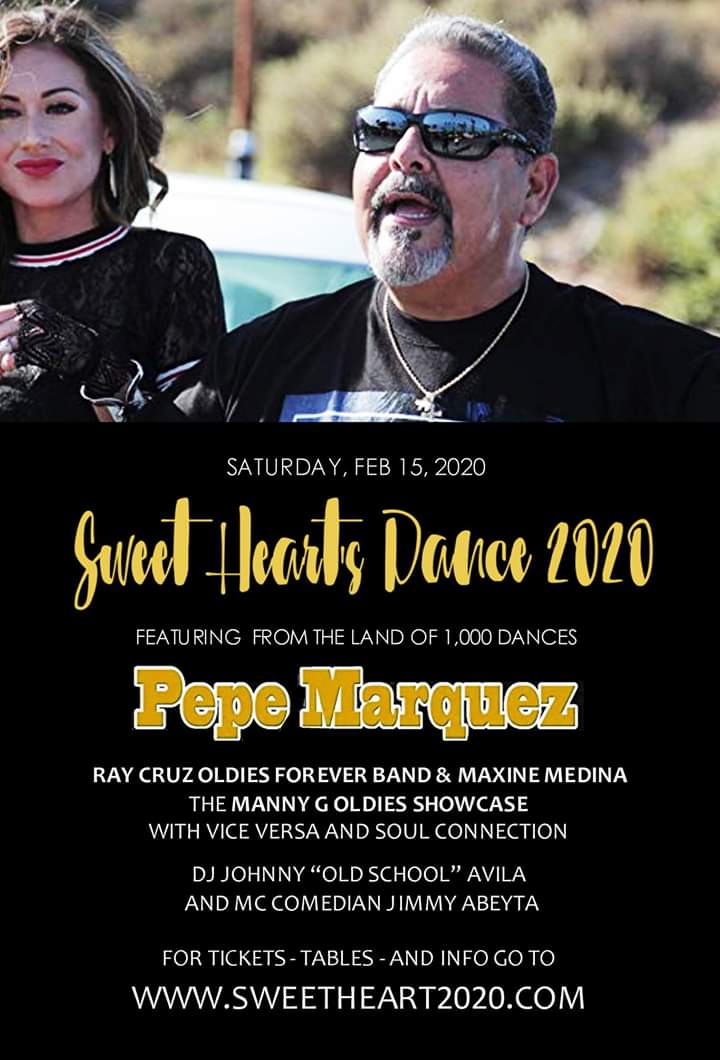 PintoProject1's tweet image. From the land of 1,000 dances, Pepe Marquez coming to Denver. Info at
sweetheart2020.com