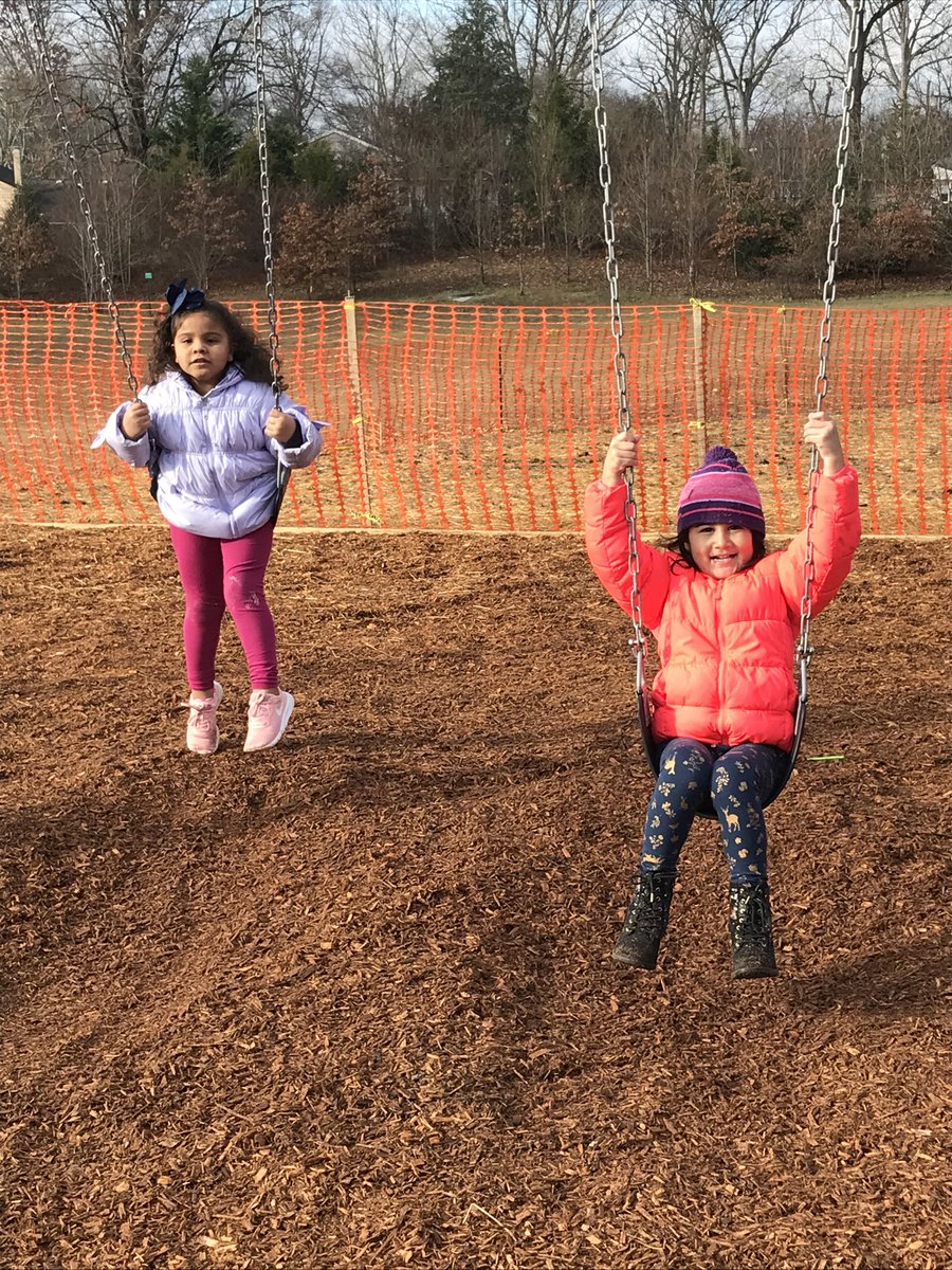 Such an exciting day! We love our new playground! Overheard, ‘This is amazing!’ &amp; ‘I love our new playground!.  😊