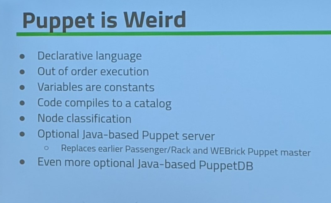 miz_j's tweet photo. Great talk on "Modern Puppet" by @silug at @OnyxPoint #BaltimorePUG #Puppet #PuppetUserGroup @puppetize https://t.co/ZMl4XMZQZ3