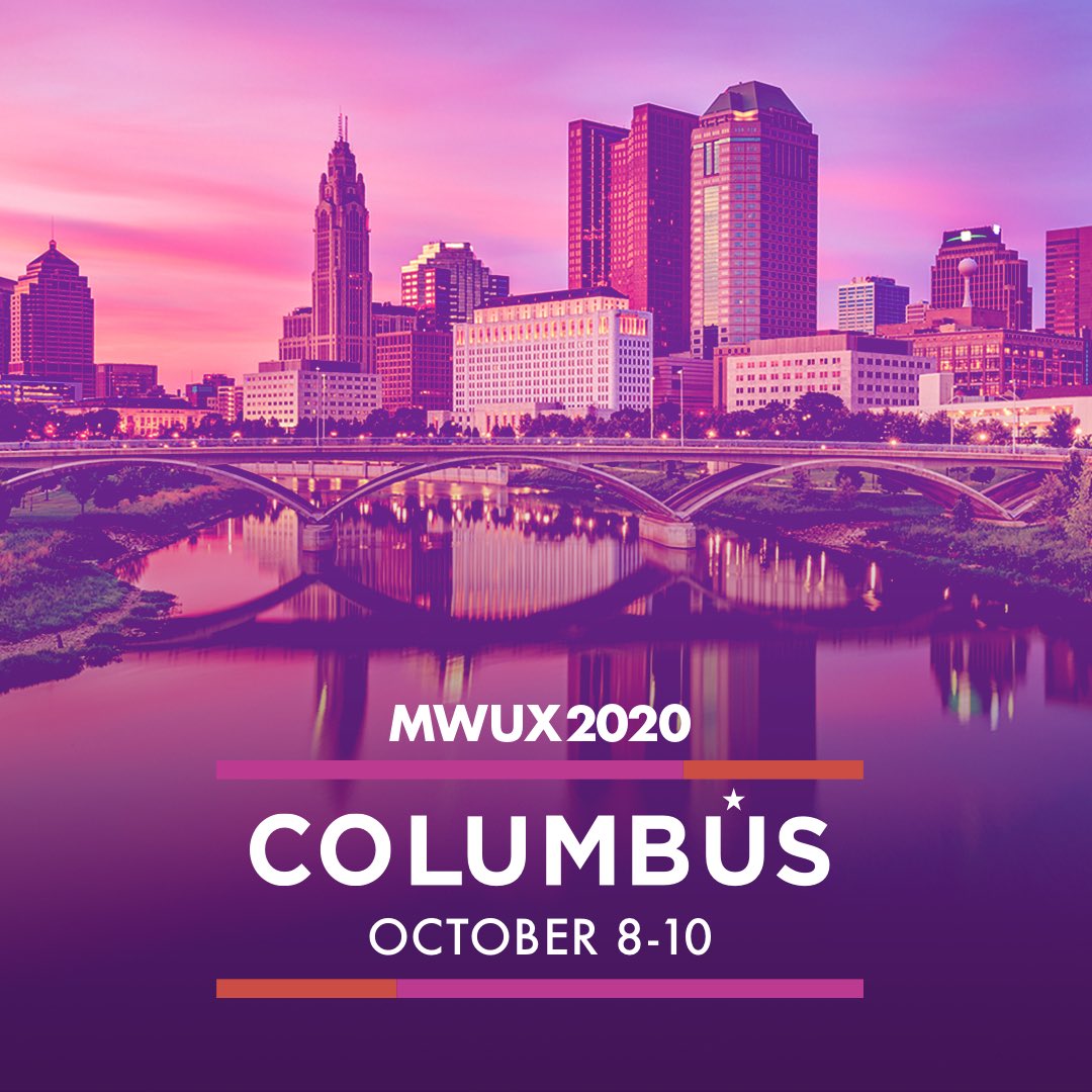 We're bringing it back to Columbus, Ohio this year to celebrate our 10th anniversary! Join us October 8-10. Early bird tickets on sale now! 
2020.midwestuxconference.com

#MWUX #MWUX20 #MWUXColumbus #Columbus #Cbus #asseenincolumbus