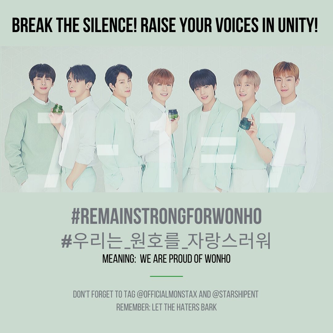 MONBEBEnt's tweet photo. ♥️NEW HASHTAG ALERT♥️
👉NEW HASHTAG ALERT👈

REPLY (7) TIMES:

#RemainStrongForWonho
#우리는_원호를_자랑스러워(We are proud of Wonho)

Thank you &amp; don't forget to vote for Monsta X on award shows!! https://t.co/k2Kr2bYfF8