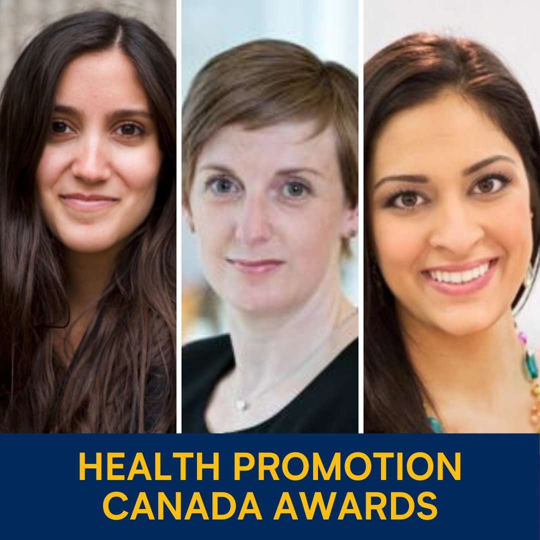 Congratulations to Danielle Jacobson, <a href="/michelle_amri/">Michelle Amri</a> and Prof. @AmyCMcpherson
who were recognized at <a href="/HealthPromoCAN/">Health Promotion CAN</a> Recognition Awards last week. buff.ly/2RpeDNY 
So proud! #weareDLSPH #UofT