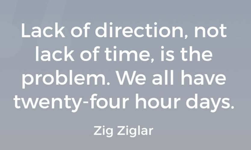 A thought - to support you in effectively managing your time..