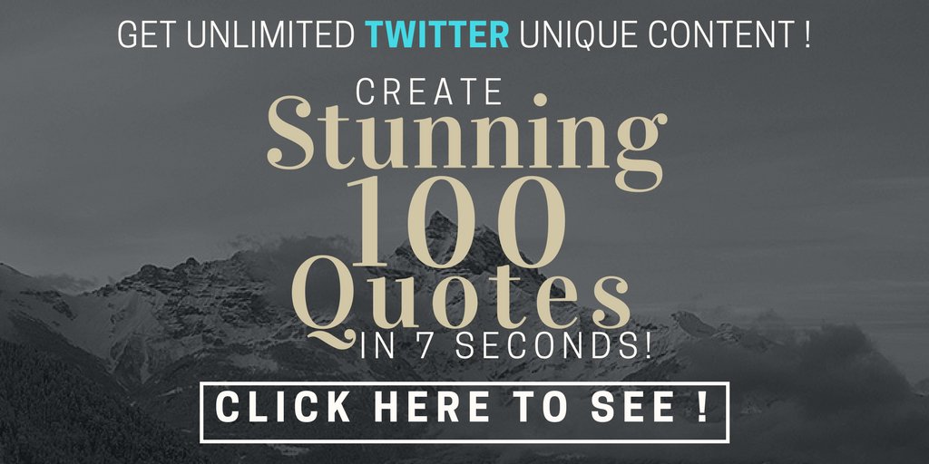 ZvroksgCaoimhe's tweet image. #BrowserTool Get Unlimited Unique content Create STUNNING 100 Quotes in 7 seconds  bit.ly/2vmGg2I