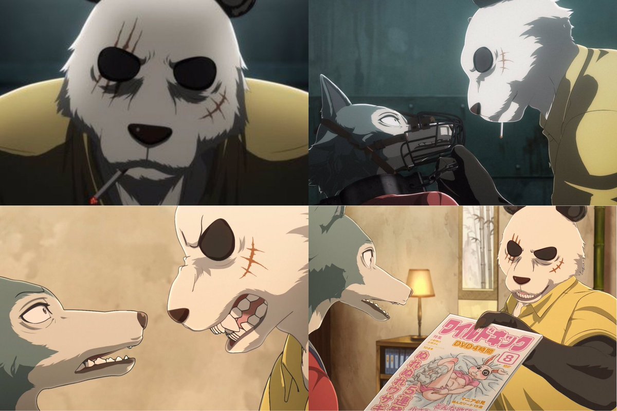Hiro En Twitter Beastars ウエハースのプラカード ３枚目は ちょっと強いお医者さん 以外の何者でもない 39歳バツイチ頼れるパンダのゴウヒンさんだった しかも声は大塚明夫さんっていう好きなキャラ でもまあ 目が覚めたら監禁されてて目の前にこんなイカツイ