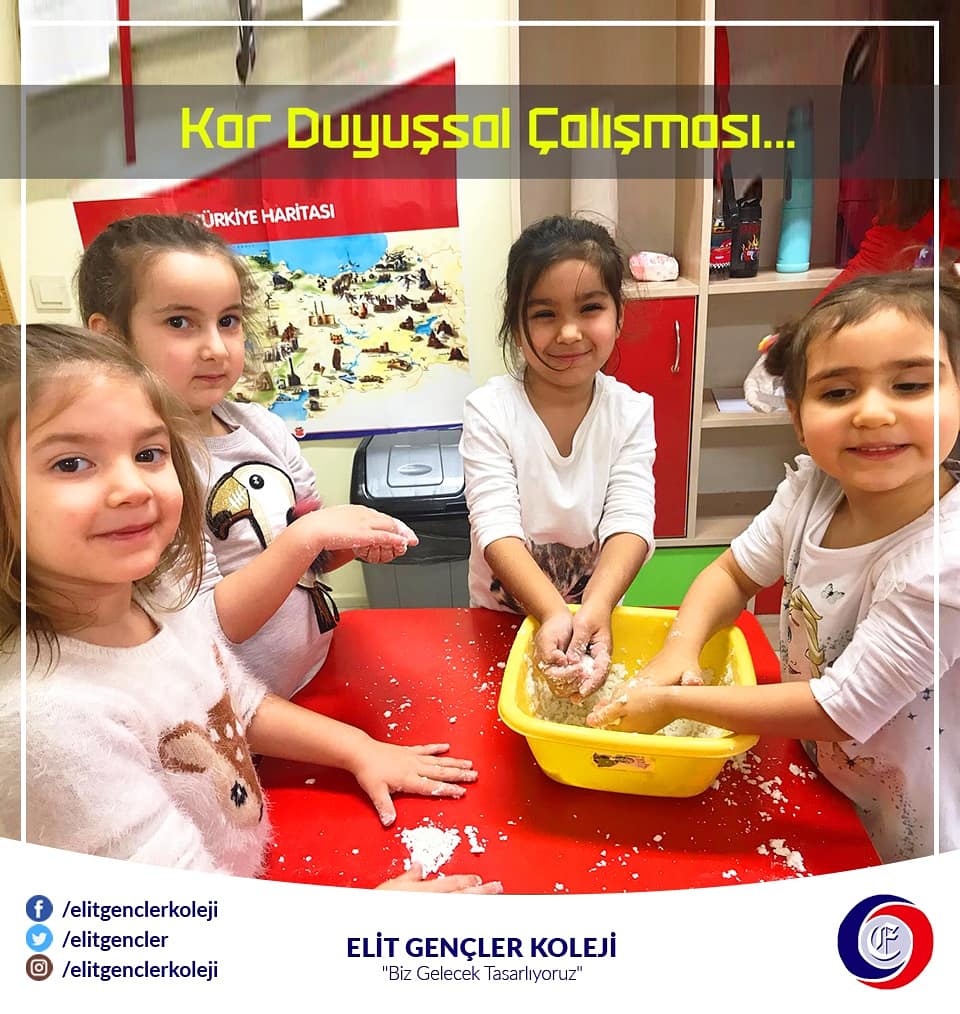 elitgencler's tweet photo. Anaokulunda çocuklarımız karı çok sevdikleri için, deney olarak 'Kar Duyuşsalı' çalışması yaptık. Hem çok eğlendik hem de öğrendik.⛄

#ElitGençlerKoleji #anaokulu #duyusaloyun #kar https://t.co/01LonCbhe3