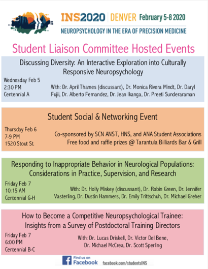INSneuro's tweet photo. Join the INS Student Liaison Committee Events in Denver!ย
Visit INS SLC FB https://t.co/EDYbOBBATy
https://t.co/F8YxivZRfp
#INS #INS2020inDenver #INSSLC #INSStudents https://t.co/htx29dut6R