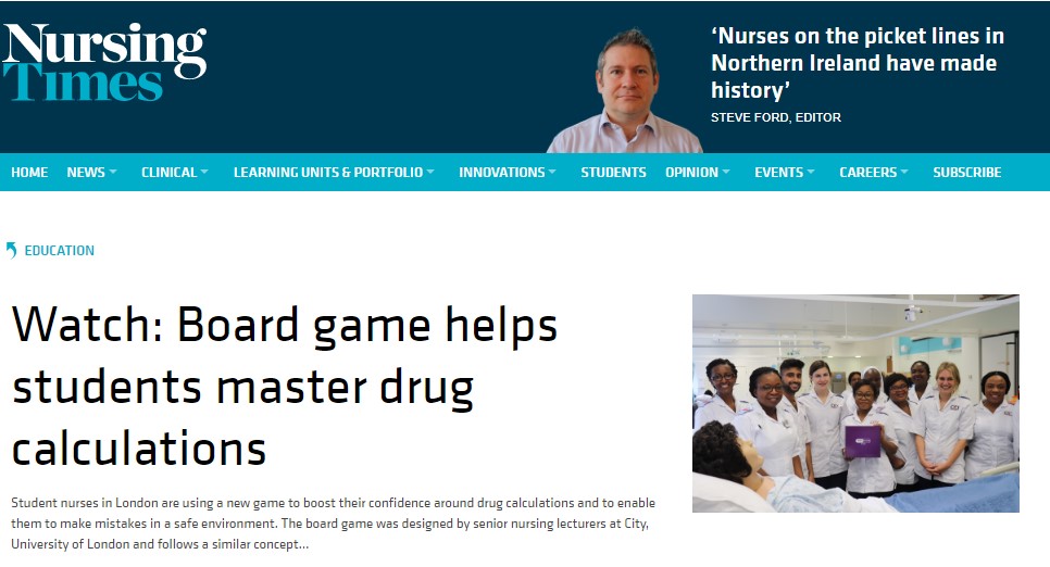 Watch students at <a href="/CityUniLondon/">Anna</a> playing <a href="/DrugRoundGame/">Drug Round Game</a> via <a href="/NursingTimes/">Nursing Times</a> on YouTube: ow.ly/nhpi30q9SJl and Nursing Times: ow.ly/4ESX30q9SJq 
#MedicationErrors #DrugCalculations #PatientSafety #WeSTNs