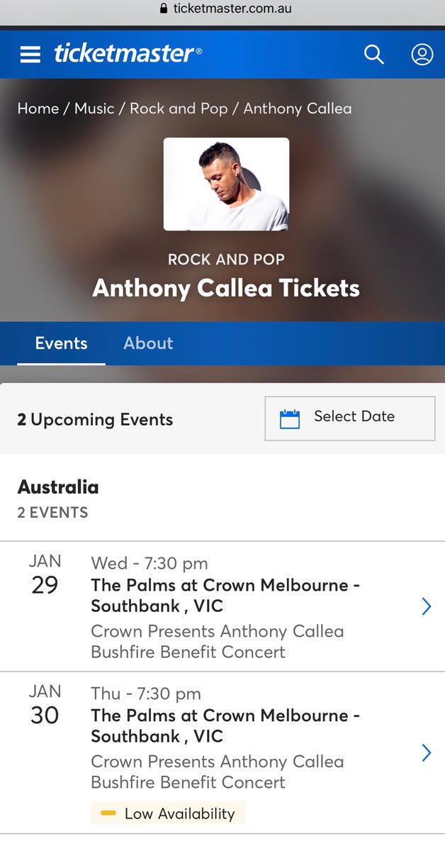 LESS THAN 2 WEEKS AWAY WITH ANOTHER SHOW ADDED ALL IN AID OF THE CFA!               Bushfire Benefit Concerts 29th and 30th January! GET YOUR TICKETS NOW! ticketmaster.com.au/artist/1118117