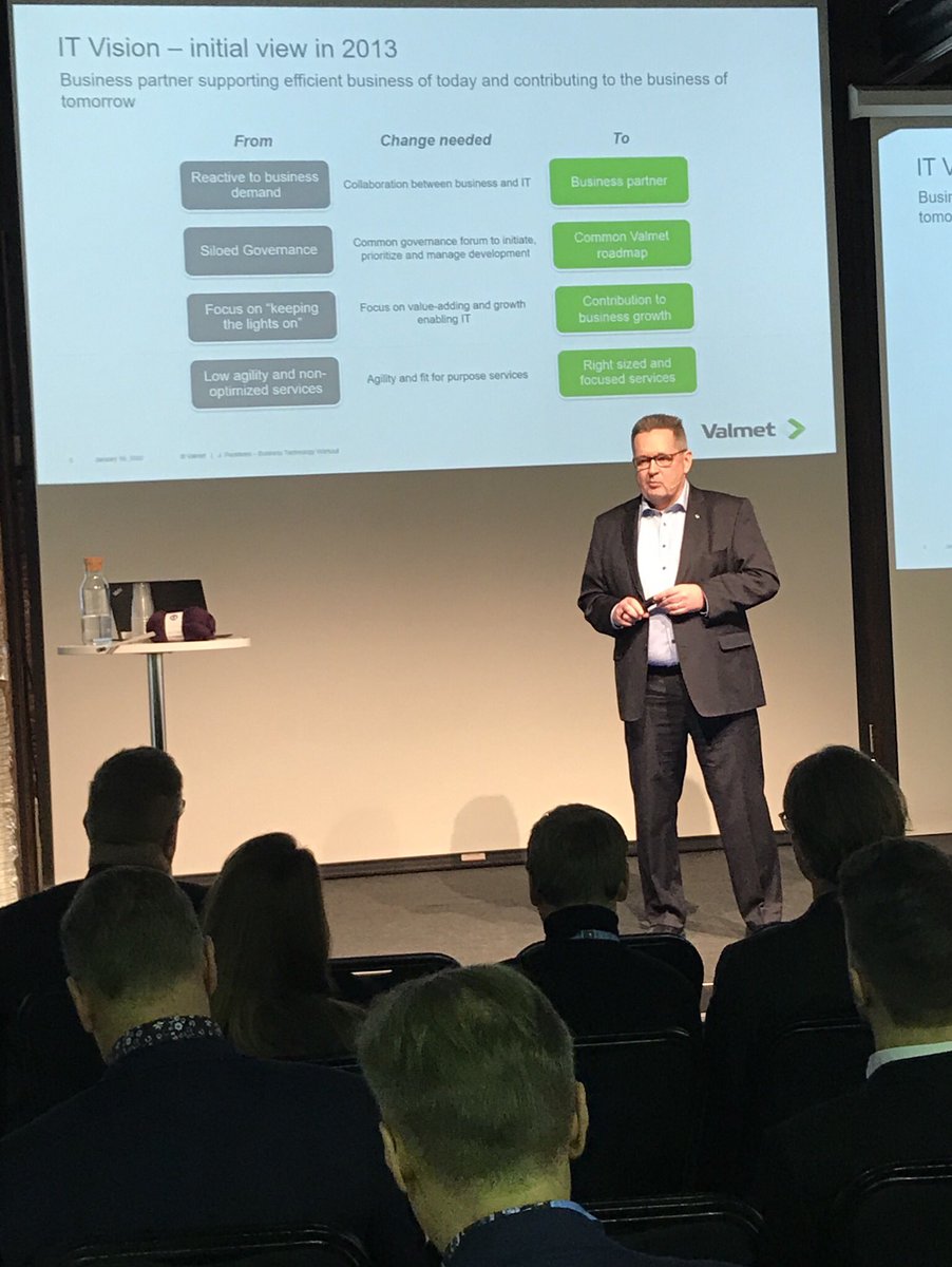 IT development from reactivity to becoming a business partner and enabler of growth. @J_Puustinen shares the background of Valmet’s IT vision and development from the recent years. #DJP2020 #learnBT #manageBT #BusinessTechnology
