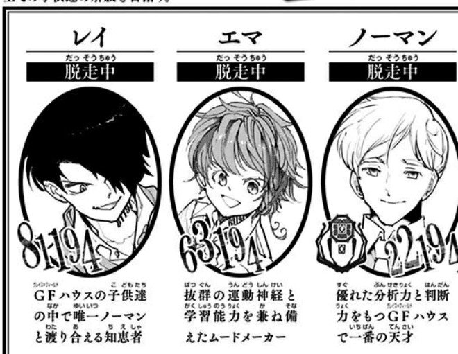 The initial pictures were changed from volume 5 and Norman's profile was scratched out. The scratch was removed from volume 10 onwards. The final update of their pictures came with volume 15; now Norman has two seals beside his name: one for GF and one for Lambda.