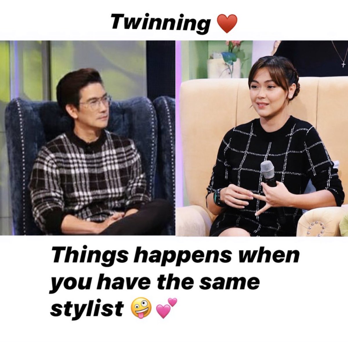 Twinning 😅♥️

#JoChard #JodiStaMaria #RichardYap #Twinning #PatriciaCoronadoStyling