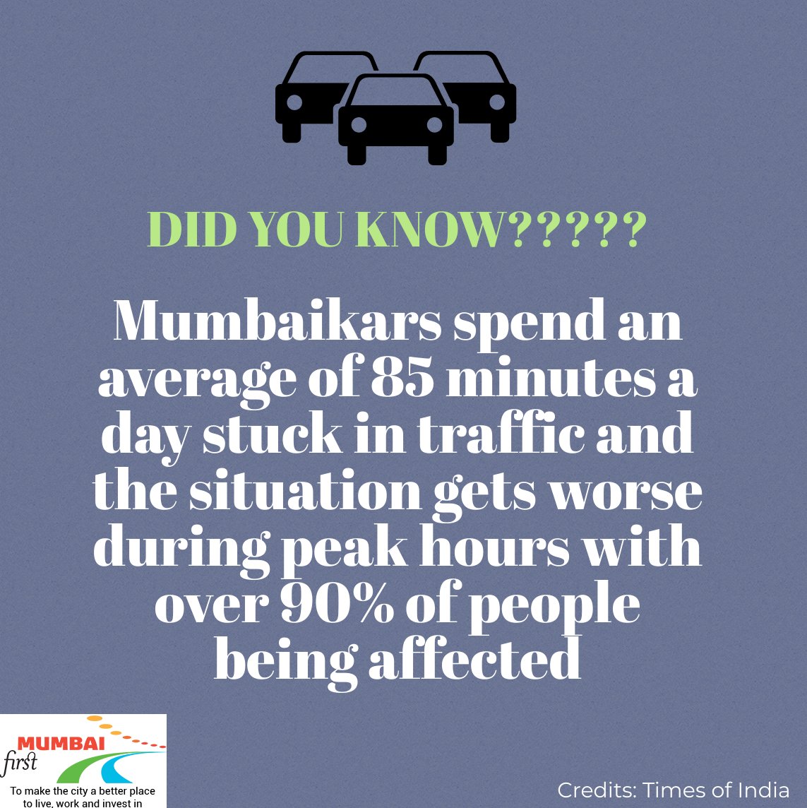 The study covered 1,200 respondents including private car users, motorcyclists, office car users, kaali peeli taxi and app cab drivers. #mumbaitransport