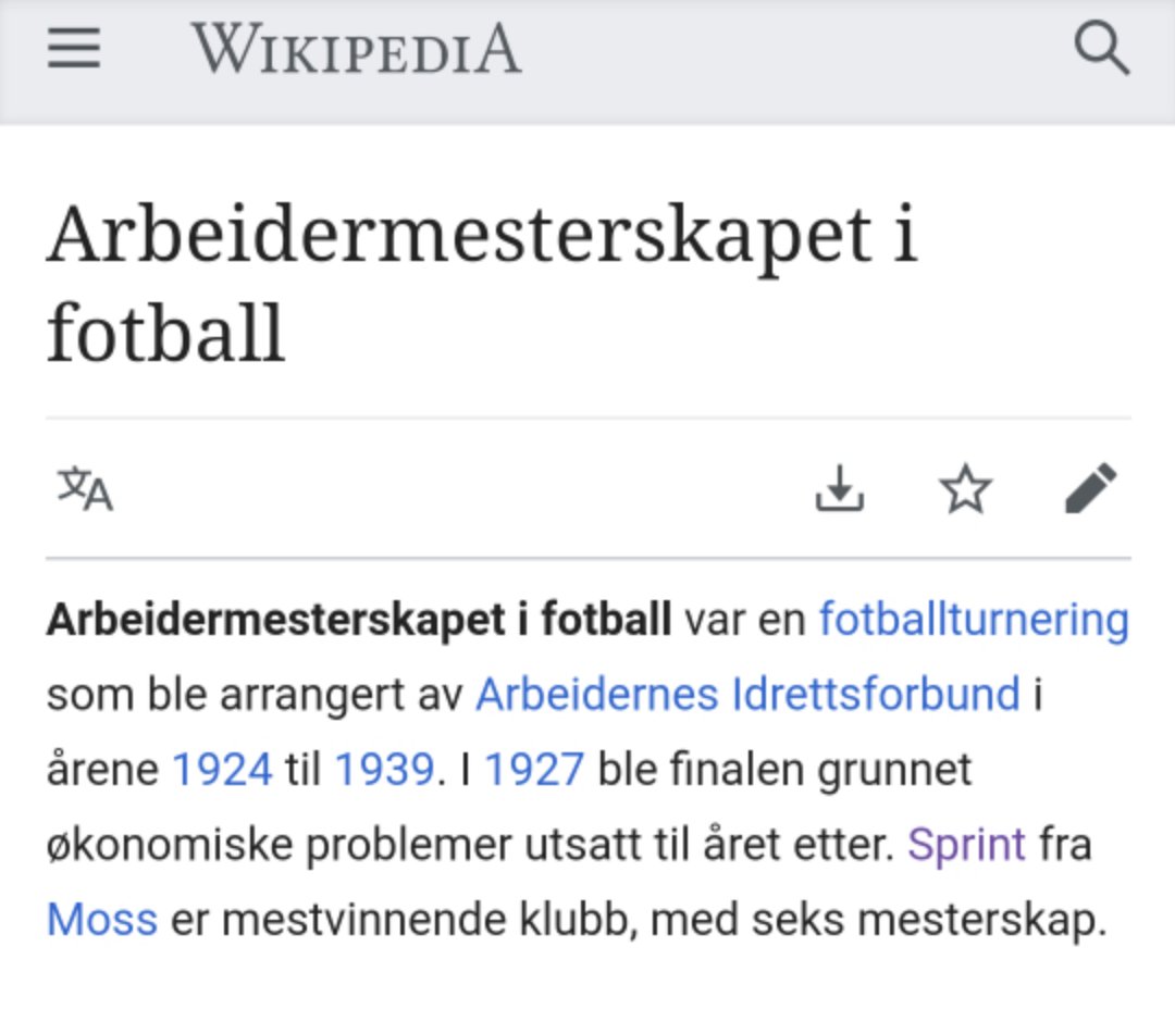 Som tidenes mestere i Arbeidermesterskapet i fotball, forventer jeg at Sprint Jeløy får på ei stjerne på logoen sin.