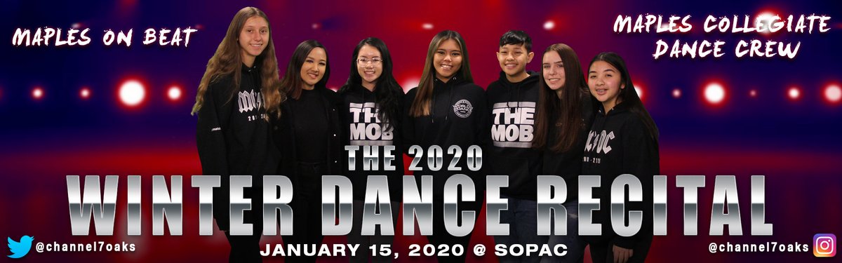 Channel7Oaks's tweet photo. The 2020 Maples Winter Dance Recital has been released on C7O! Tune in to watch. @7OaksSchoolDiv @Maples1330 @maplesmetschool #maplesnation #channel7oaks Tune in tomorrow @ 7:00pm for The 2020 Winter Jazz Band Concert live from Maples Collegiate. https://t.co/8GdwLscqXX