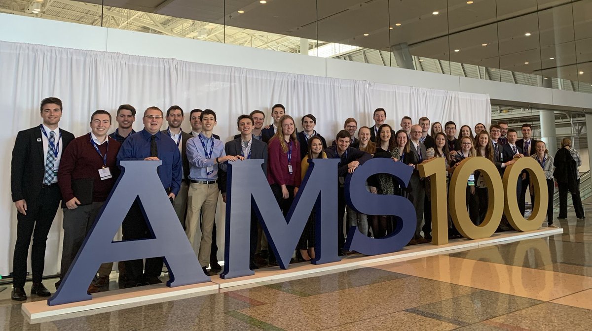 I had a wonderful time representing <a href="/psuwrmc/">Wx Risk Management Club PSU</a> and <a href="/penn_state/">Penn State</a> at the centennial American Meteorological Society conference in Boston this week. Here’s to another year of growth and opportunity ! #AMS2020