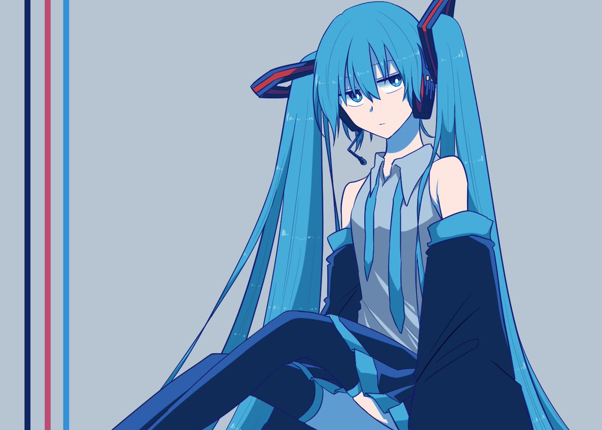 ゆーはくさんの 海辺をのんびりお散歩中 のミクさん 夕日が星空にかわっていく 幻 Piapro ピアプロ のイラスト