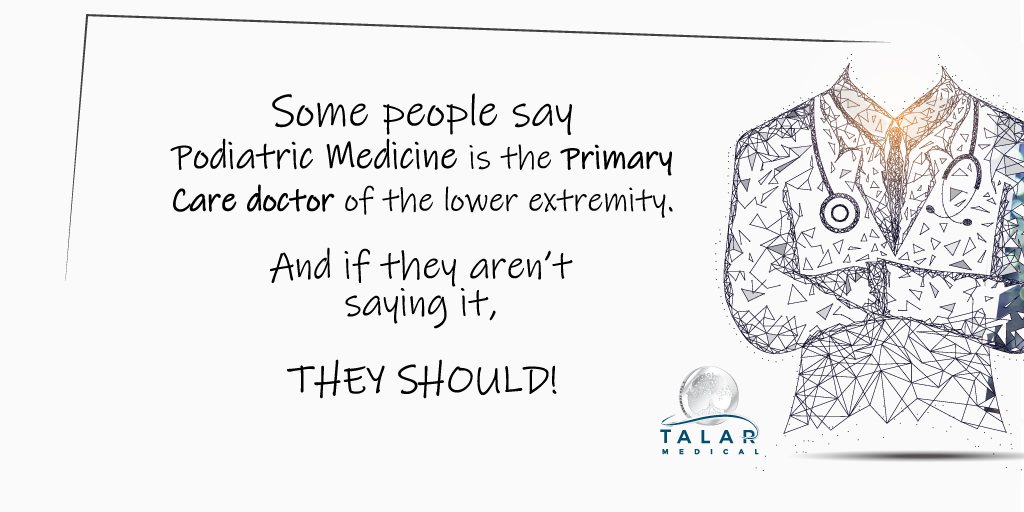 TalarMedical's tweet image. #PodiatricMedicine is a first line resource for lower extremity conditions. We won this distinction let’s rise to the occasion! Ask us how to implement new programs into practice so you can be a one stop shop for #LowerExtremities! #TalarMedical #podiatric #podiatry #podiatrist