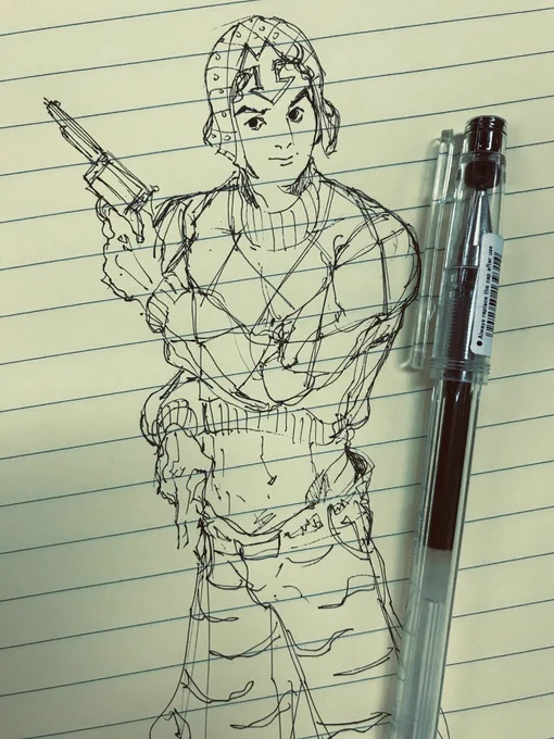 [sketch] 5 minute mista and a bunch of other pen doodles in my notes

#jjba #jjbafanart 