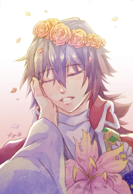 ナナヨン🐰💓🌊・終了課題で大変…さんがTwitterに投稿した冨岡義勇(鬼滅の刃)のイラスト。