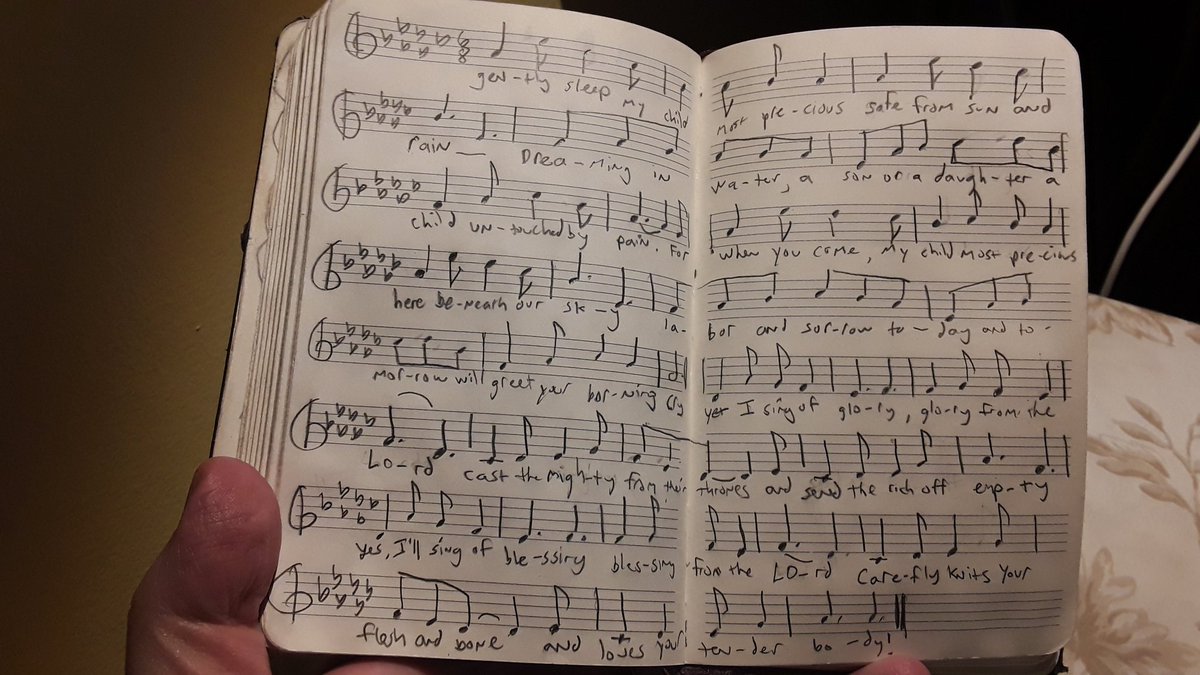 PolyglotEvangel's tweet photo. My first Marian devotional song (one of 7) is now well towards completion, so I had to take a pic to savor the moment. Verse 1 in the comments. #NeedATitle #SooooooBEAUTIFUL #SoooooHAPPY! https://t.co/8uJeVkGydv
