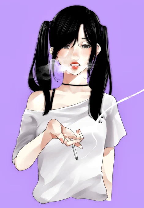 本日マンガクロスにてシガレット&amp;チェリー更新です。



告知絵は前回のツインテール先輩にいいじゃないか運動が起こったので「おかわりツインテール」です。 